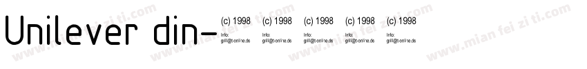Unilever din字体转换